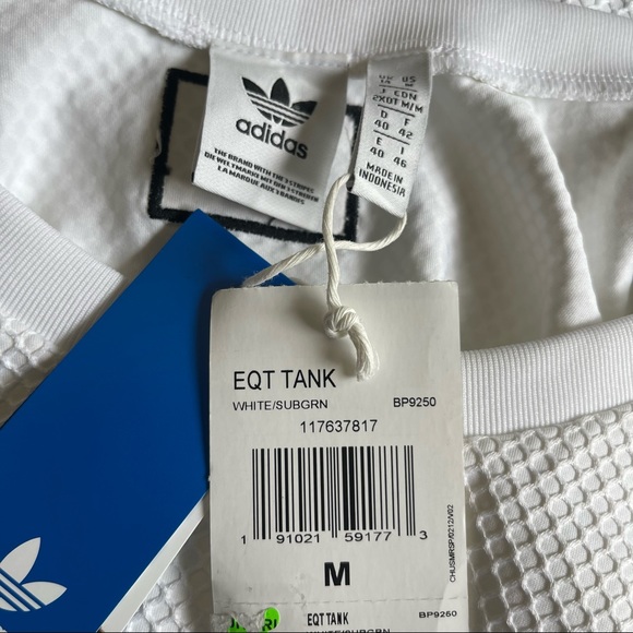 Adidas Originals White and Subgreen EQT Retro Limited Edition Tank Top Medium - Picture 7 of 9